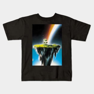 Flying Island Outer Space Kids T-Shirt